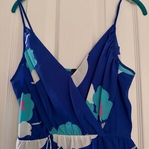Yumi Kim Vibrant Blue and White Floral Dress
